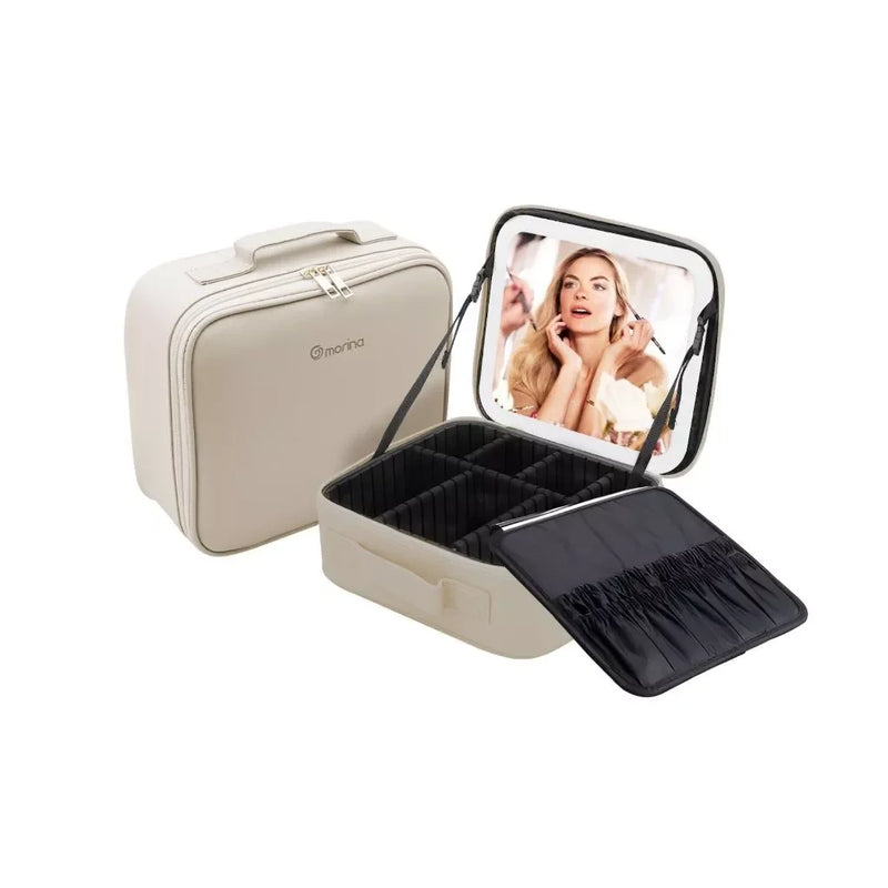 ESTOJO DE MAQUIAGEM COM LUZ LED E ESPELHO - PROFESSIONAL MAKEUP CASE