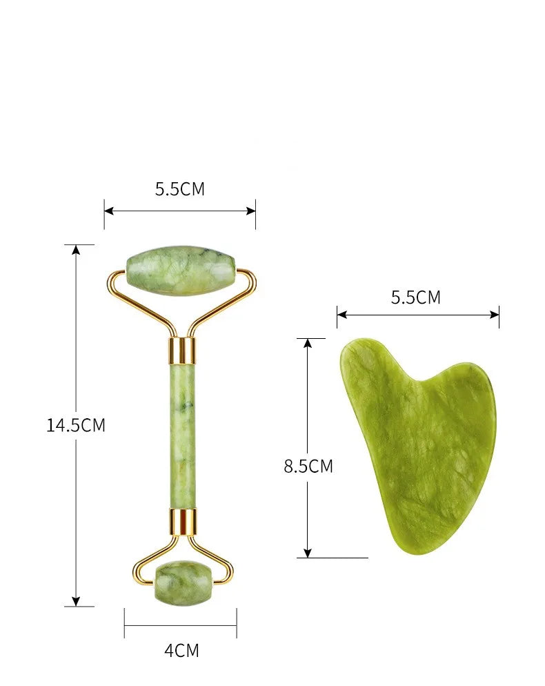 ROLO DE PEDRA JADE - MASSAGEADOR FACIAL ANTI-RUGAS