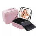 ESTOJO DE MAQUIAGEM COM LUZ LED E ESPELHO - PROFESSIONAL MAKEUP CASE