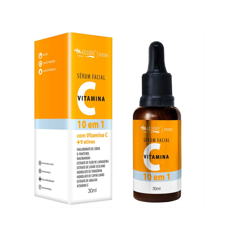 SÉRUM FACIAL VITAMINA C 10 EM 1 MAXLOVE - 30ML